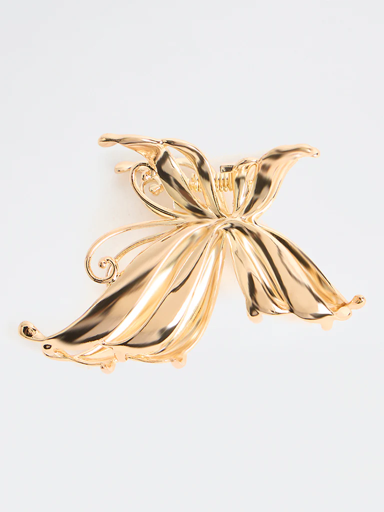 Westside Accessories Gold Butterfly Claw Clip