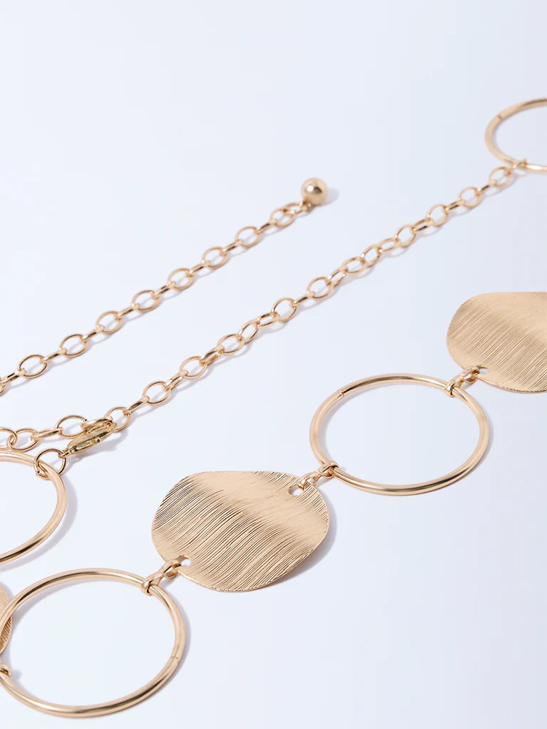 Westside Accessories Gold Circular Ring Belt - Image 2