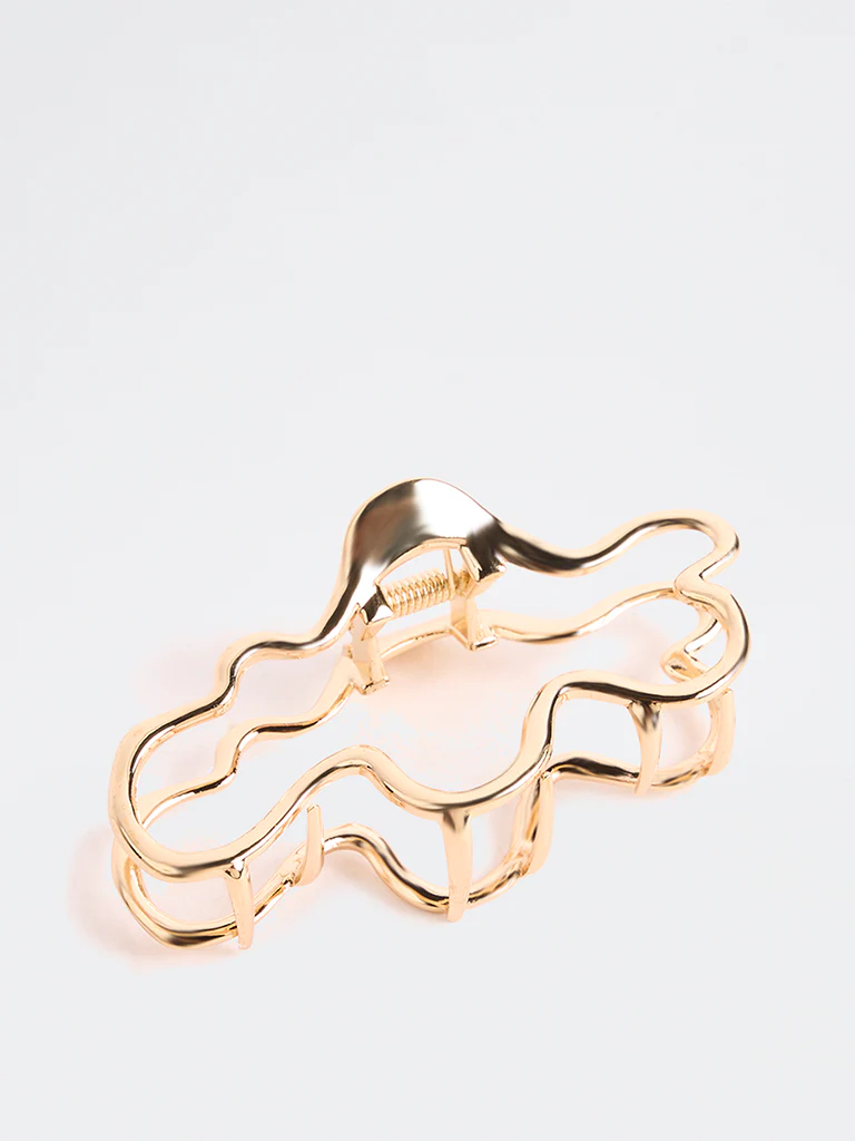 Westside Accessories Gold Cloud Shaped Claw Clip
