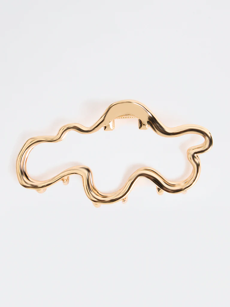 Westside Accessories Gold Cloud Shaped Claw Clip - Image 2