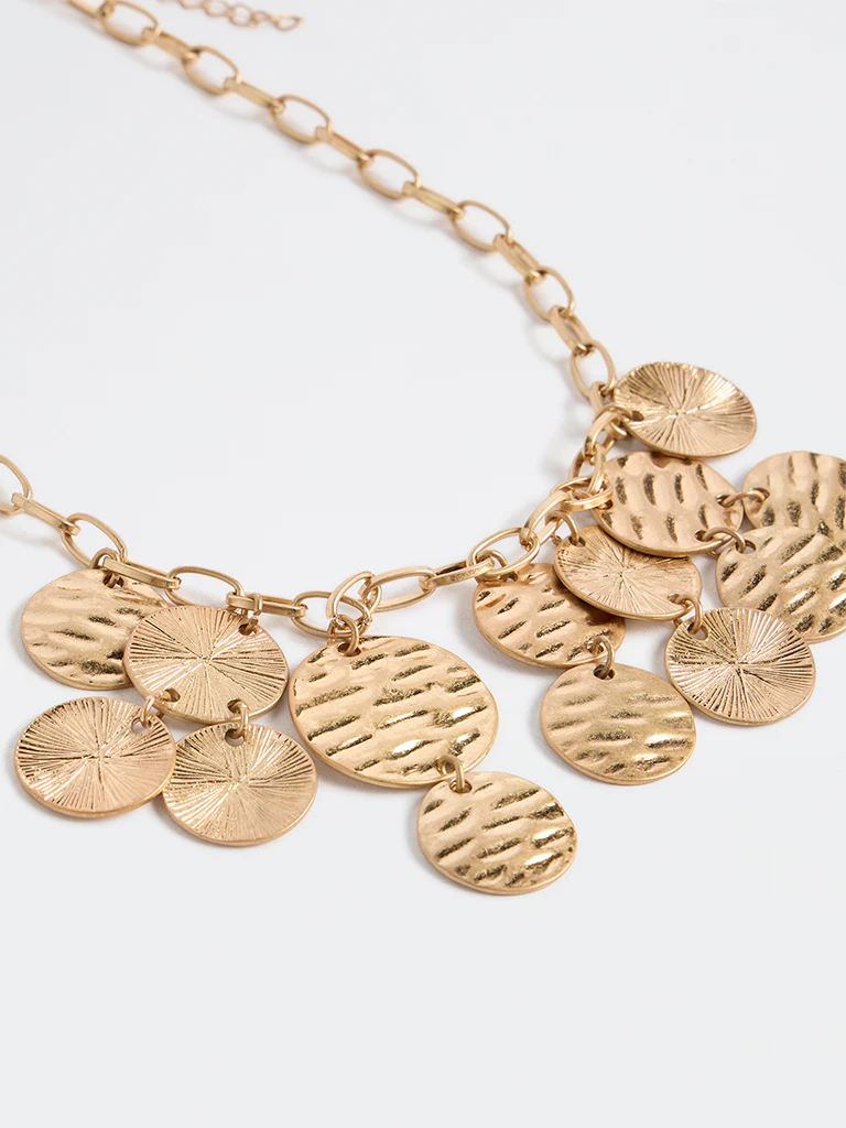 Westside Accessories Gold Coin Charm Necklace - Image 3