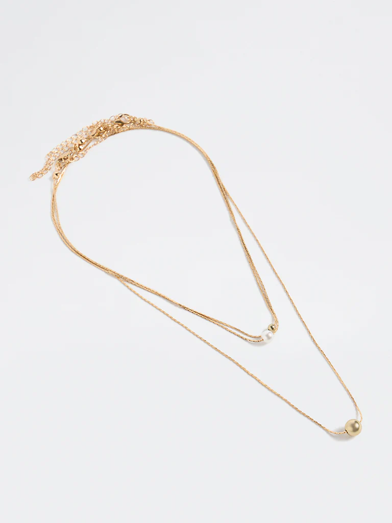 Westside Accessories Gold Dainty Chain Necklaces - Pack of 3 - Image 2