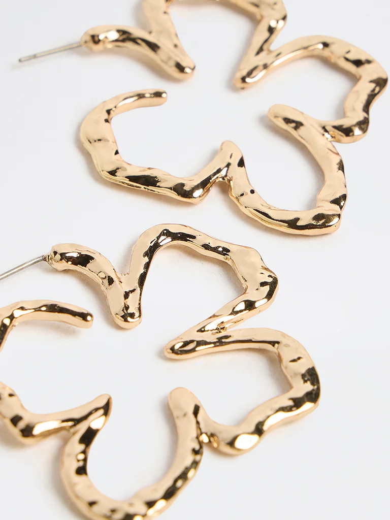 Westside Accessories Gold Floral Earrings - Image 3