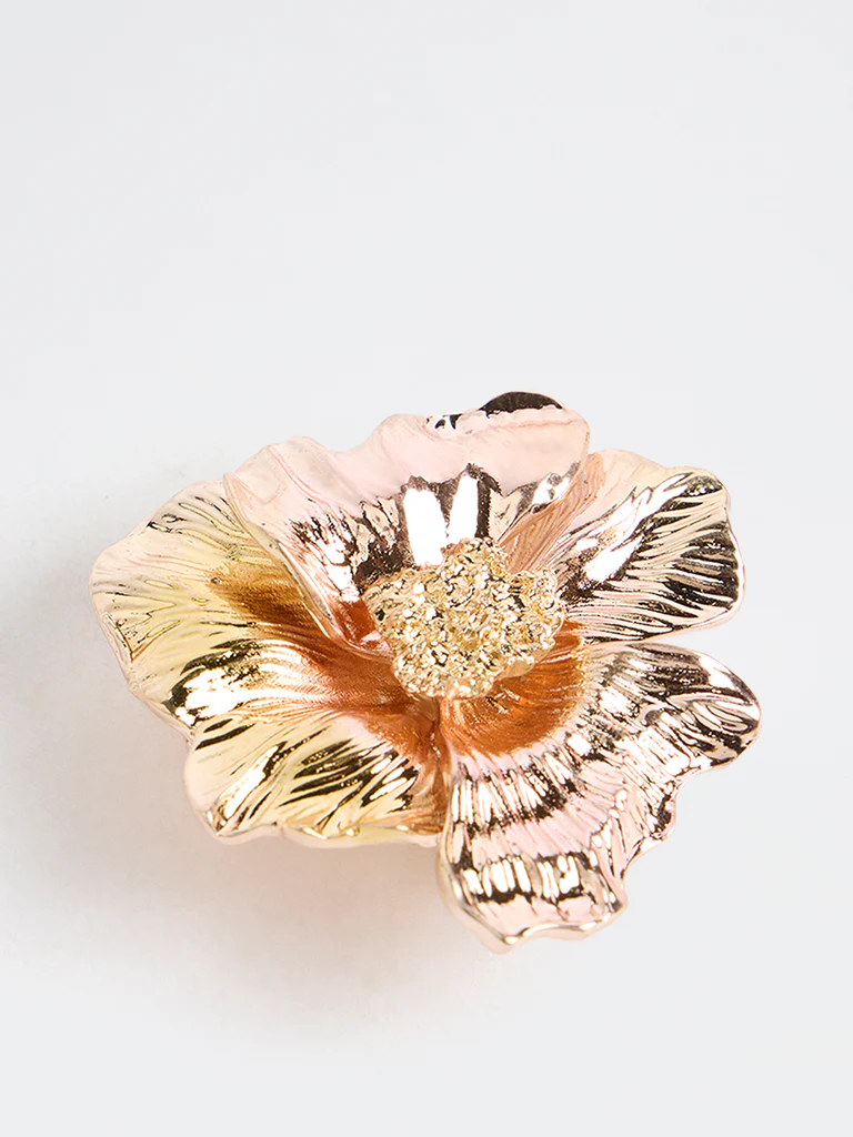 Westside Accessories Gold Flower Brooch - Image 2
