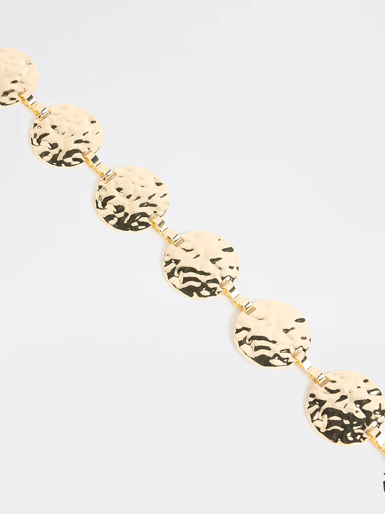 Westside Accessories Gold Hammered Coin Belt - Image 3