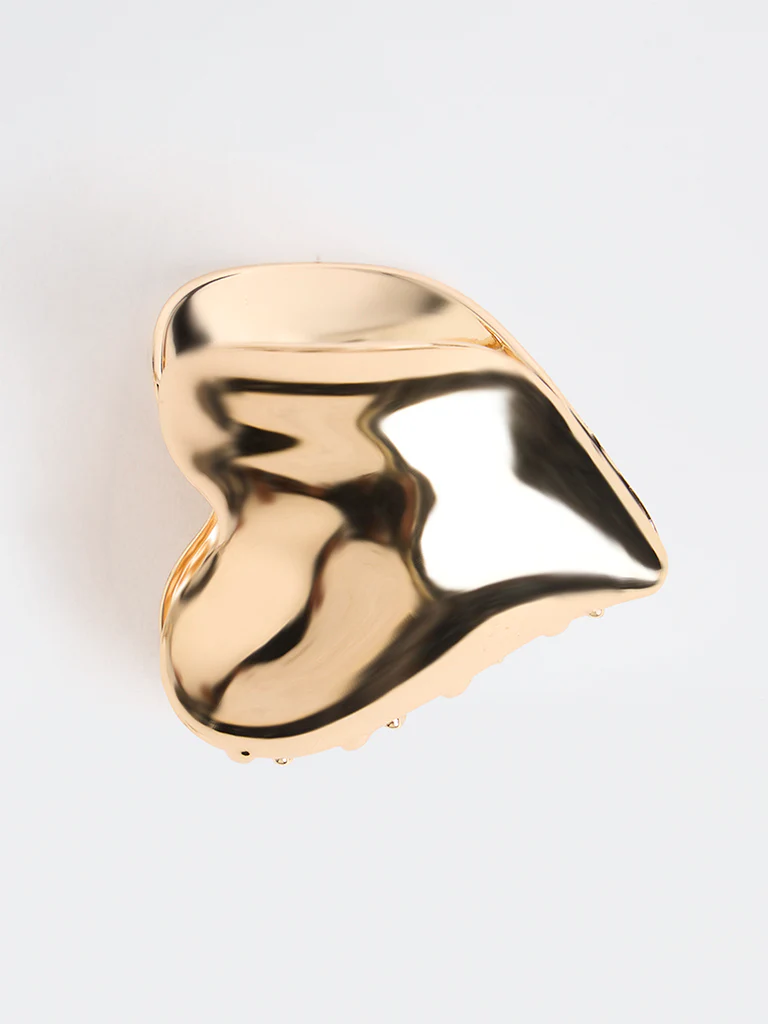 Westside Accessories Gold Heart Claw Clip