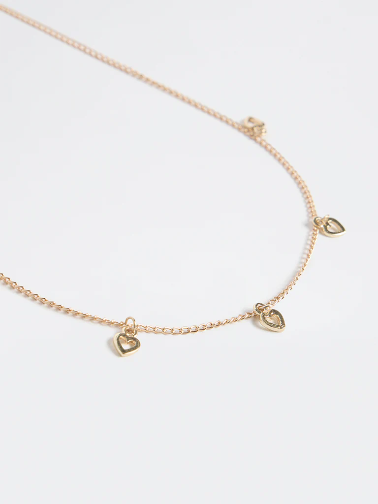 Westside Accessories Gold Heart Multicharm Necklace - Image 3