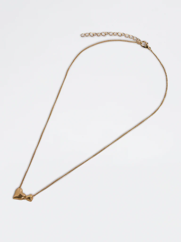 Westside Accessories Gold Heart Pendant Necklace - Image 2