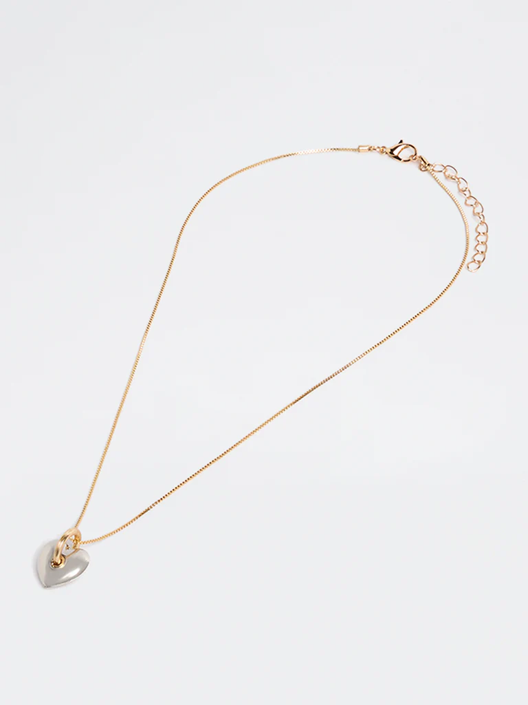 Westside Accessories Gold Heart Pendant Necklace - Image 2