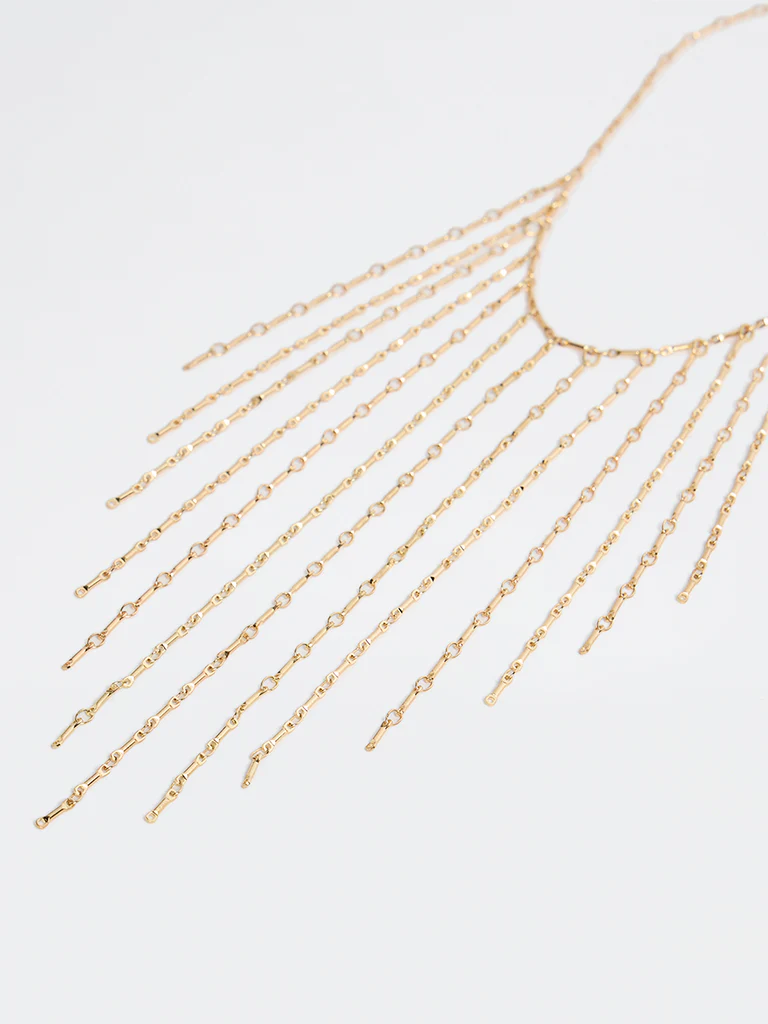Westside Accessories Gold Lines Statement Necklace - Image 3