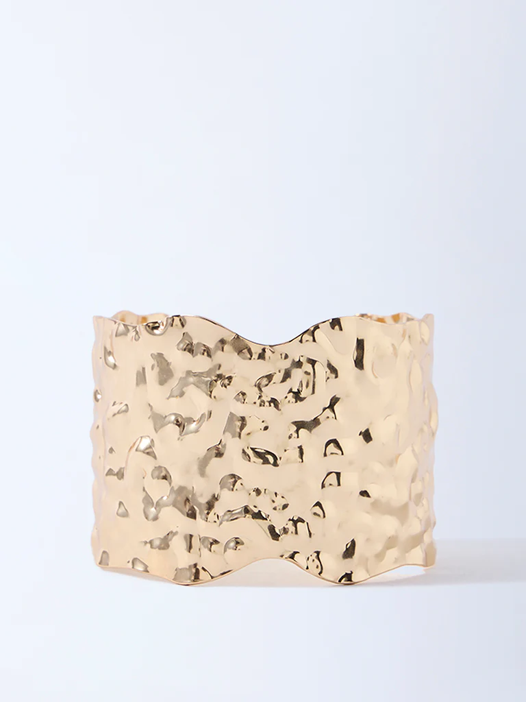 Westside Accessories Gold Molten Statement Bracelet