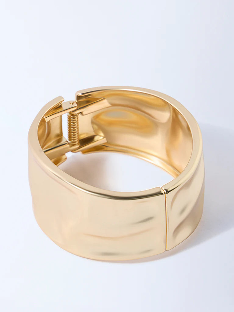 Westside Accessories Gold Molten Statement Cuff Bracelet - Image 2