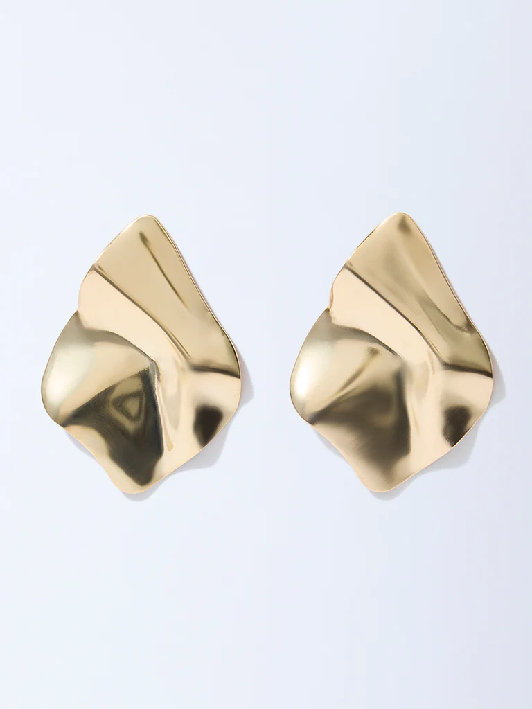 Westside Accessories Gold Molten Statement Earrings
