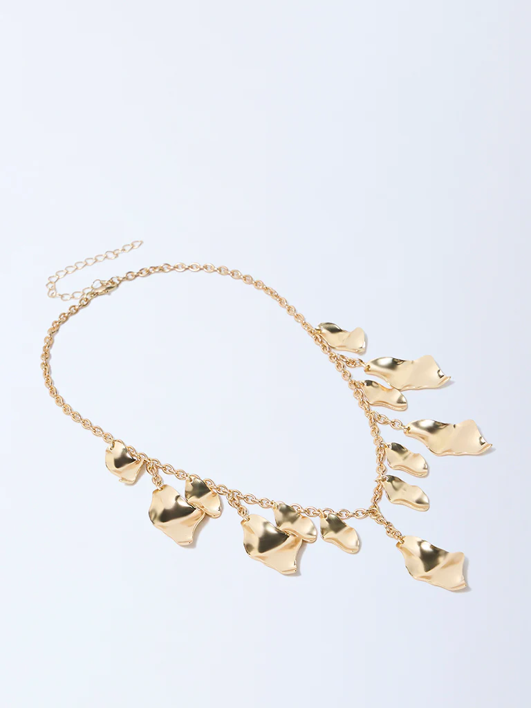 Westside Accessories Gold Molten Statement Necklace - Image 2