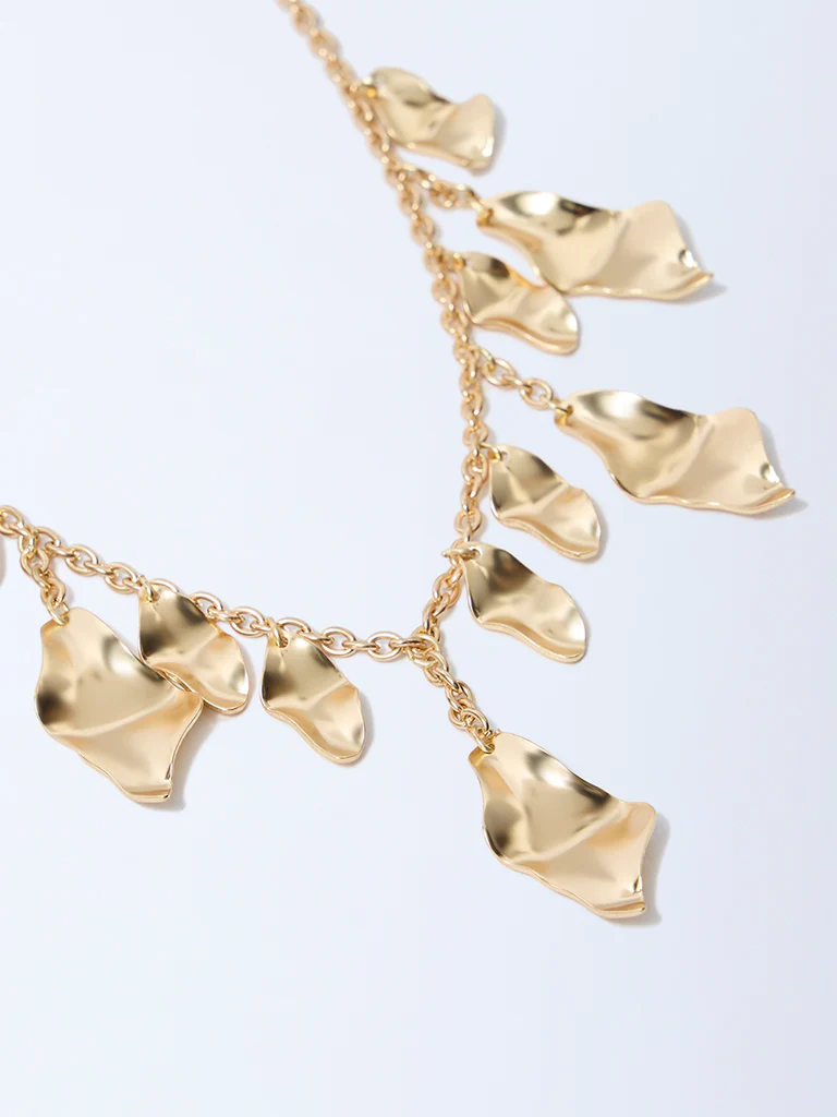 Westside Accessories Gold Molten Statement Necklace - Image 3
