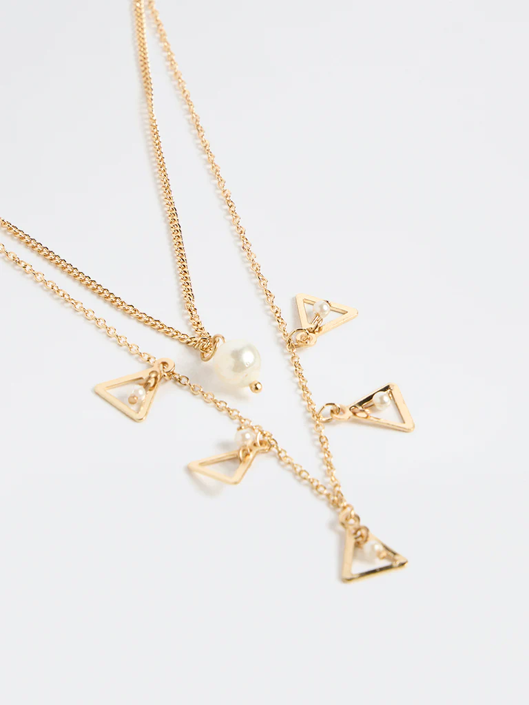 Westside Accessories Gold Multi Charm Layered Necklace - Image 3