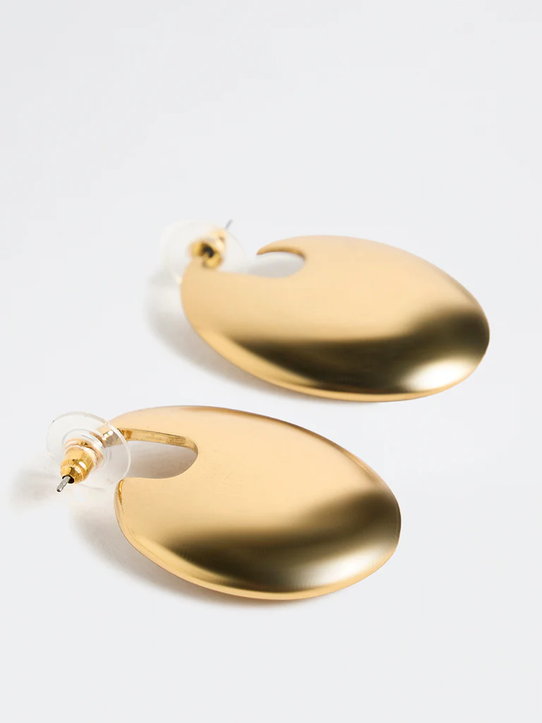 Westside Accessories Gold Puff Earrings - Image 3