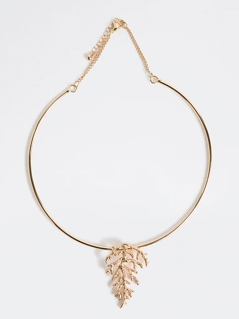 Westside Accessories Gold Reef Charm Hasli Necklace
