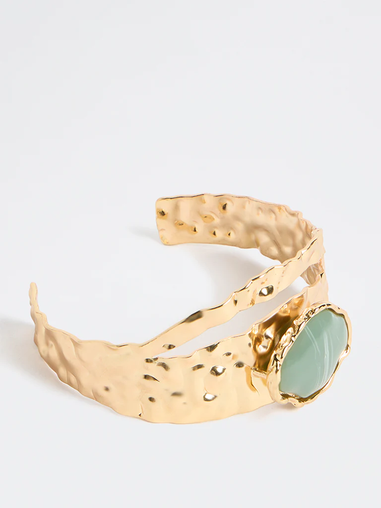Westside Accessories Gold Resin Statement Open Cuff - Image 2