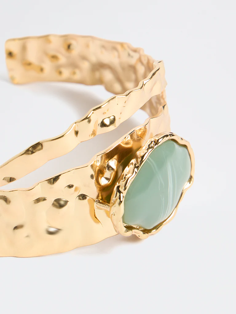 Westside Accessories Gold Resin Statement Open Cuff - Image 3