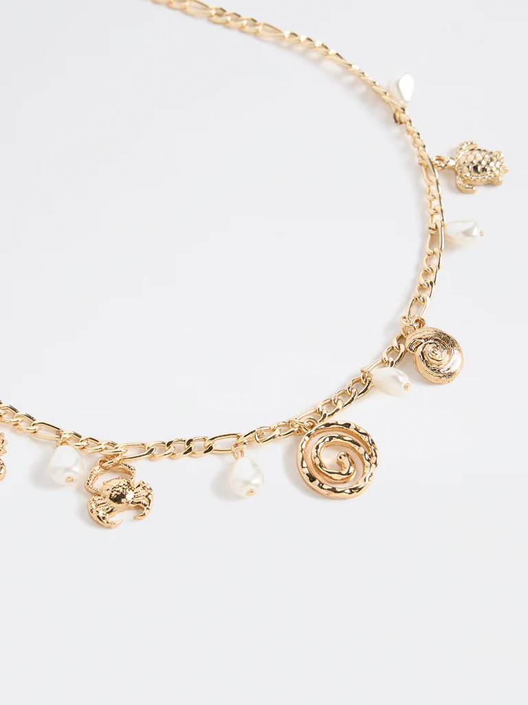 Westside Accessories Gold Sea Charms Necklace - Image 3