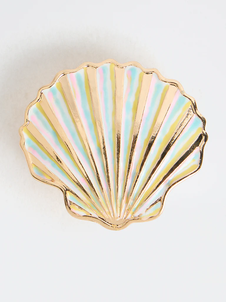 Westside Accessories Gold Shell Brooch