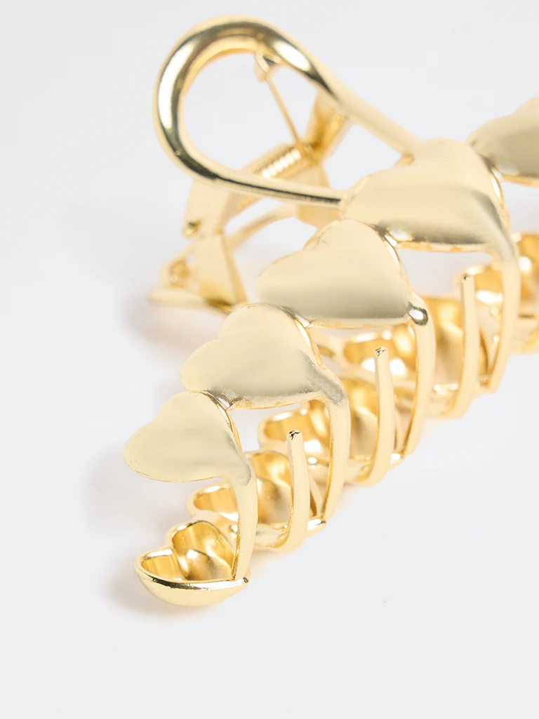 Westside Accessories Gold Statement Heart Hair Clip - Image 3