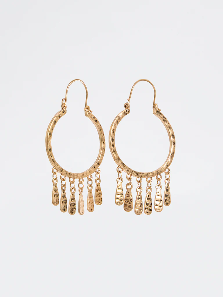 Westside Accessories Gold Statement Hoop Earrings - Image 2