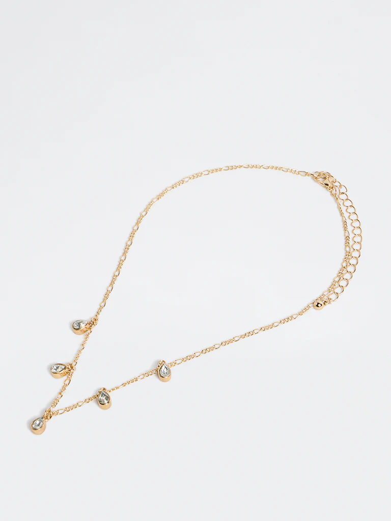 Westside Accessories Gold Stone Charm Necklace - Image 2