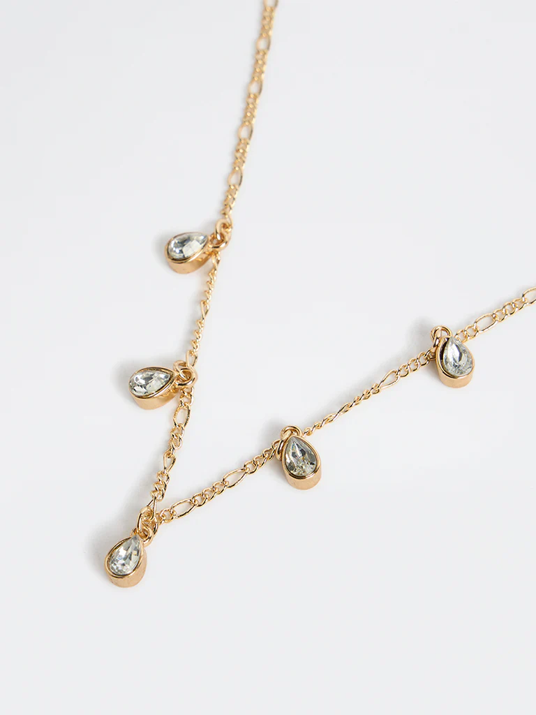 Westside Accessories Gold Stone Charm Necklace - Image 3
