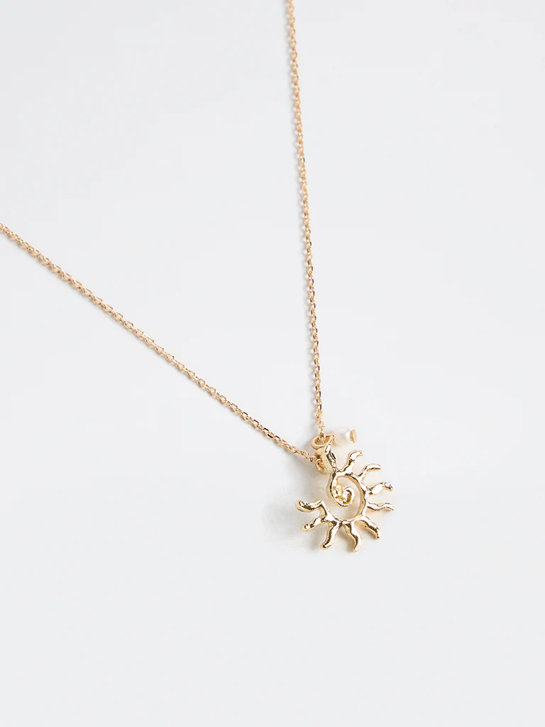 Westside Accessories Gold Sun Pendant Chain Necklace - Image 3