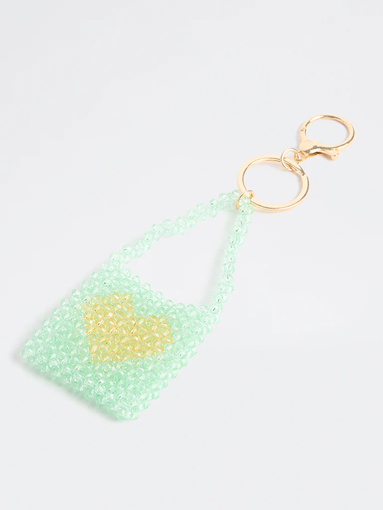 Westside Accessories Green Bag Beaded Bag Charm - Image 2