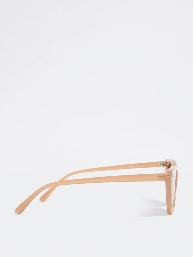 Westside Accessories Light Brown Cateye Sunglasses - Comes with a Pouch and Cleaning Cloth - Image 3