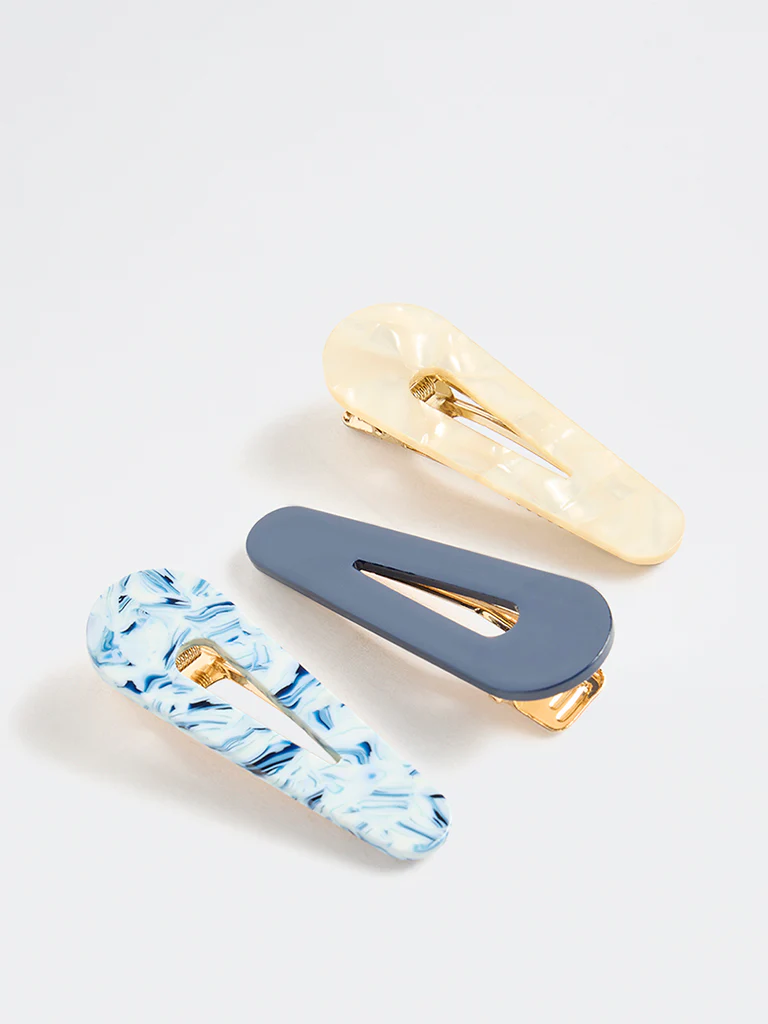 Westside Accessories Multi Colour Fancy Acrylic Clips - Pack of 3 - Image 2