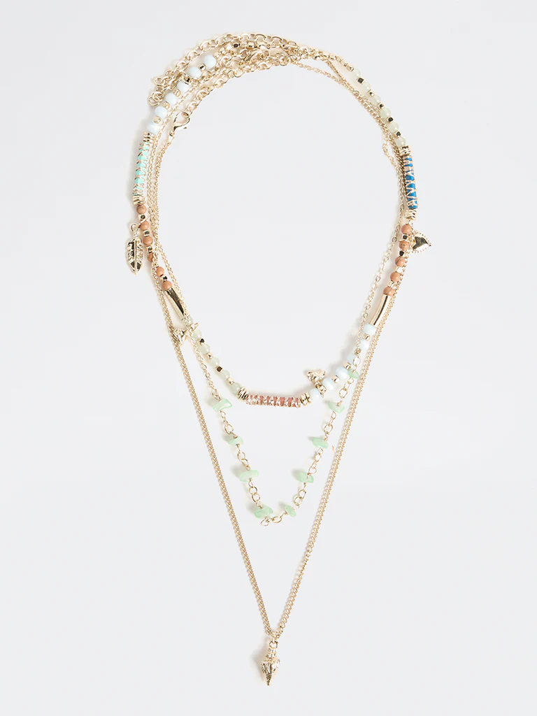 Westside Accessories Multi-Coloured Beaded Statement Necklaces - Pack of 3