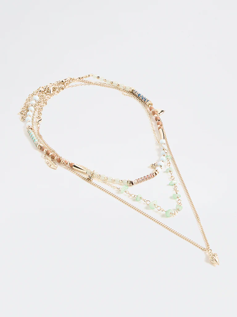 Westside Accessories Multi-Coloured Beaded Statement Necklaces - Pack of 3 - Image 2