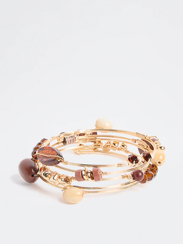 Westside Accessories Multicolour Beaded Coil Bracelet