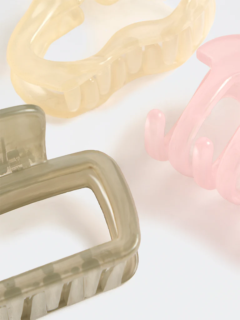 Westside Accessories Multicolour Claw Clips - Pack of 3 - Image 3