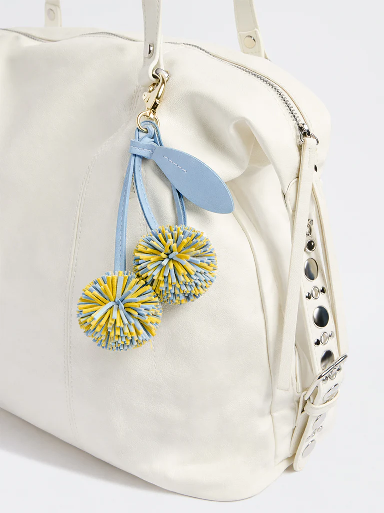 Westside Accessories Multicolour Floral Suede Bag Charm - Image 3