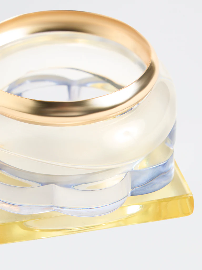 Westside Accessories Multicolour Resin and Metal Bangles – Pack of 3 - Image 3