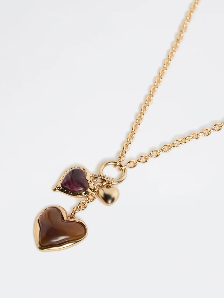 Westside Accessories Multicolour Resin Hearts Pendant Necklace - Image 3