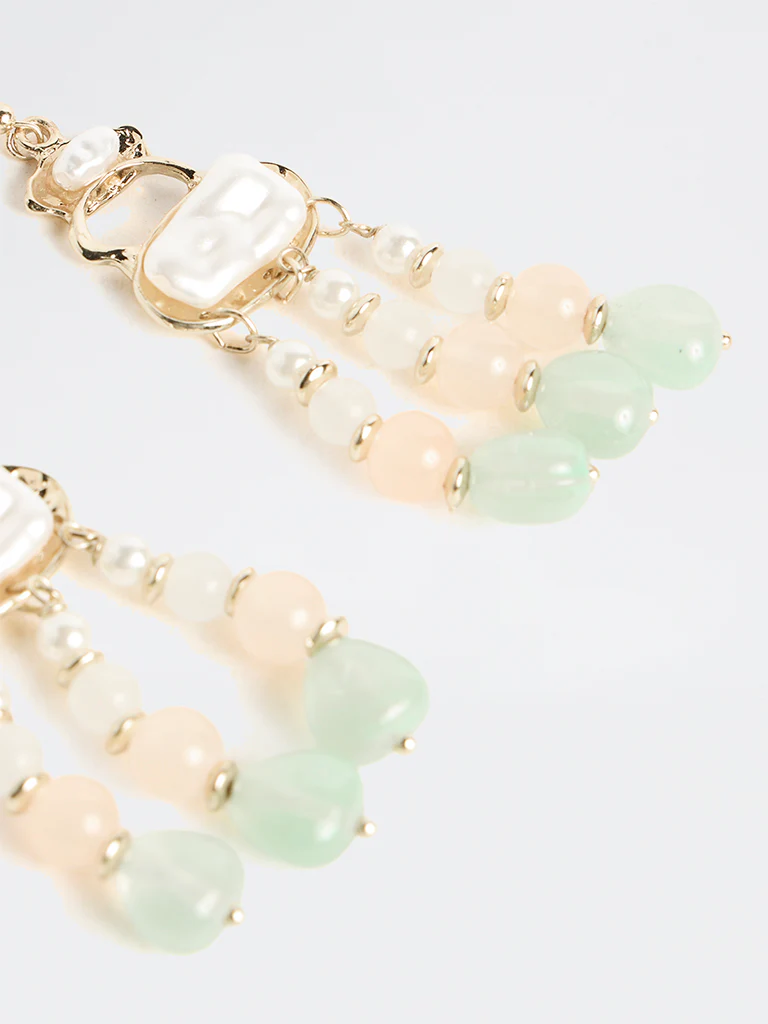 Westside Accessories Multicolour Statement Dangler Earrings - Image 3
