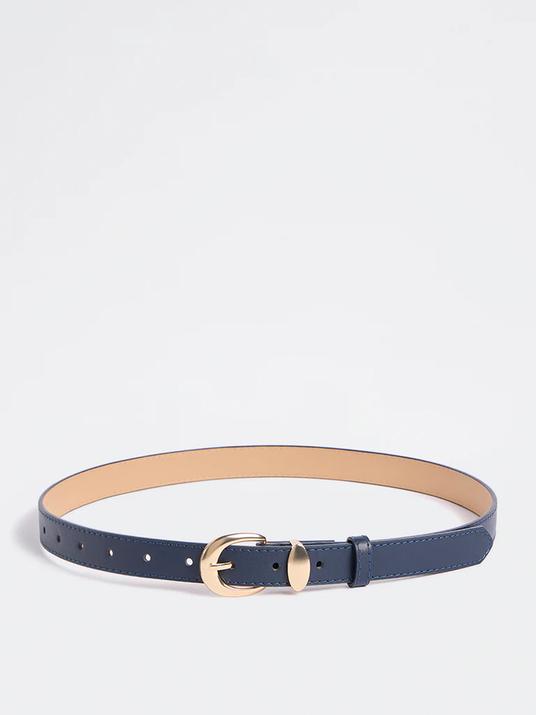 Westside Accessories Navy Buckle Belt - Image 2