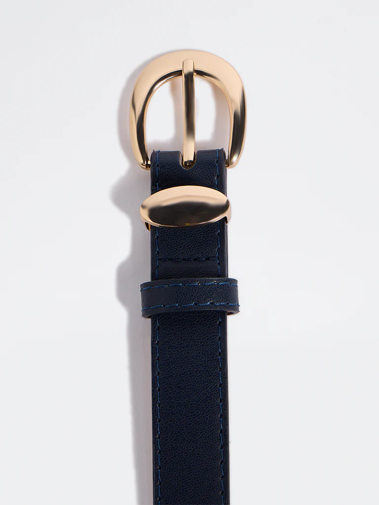 Westside Accessories Navy Buckle Belt - Image 3