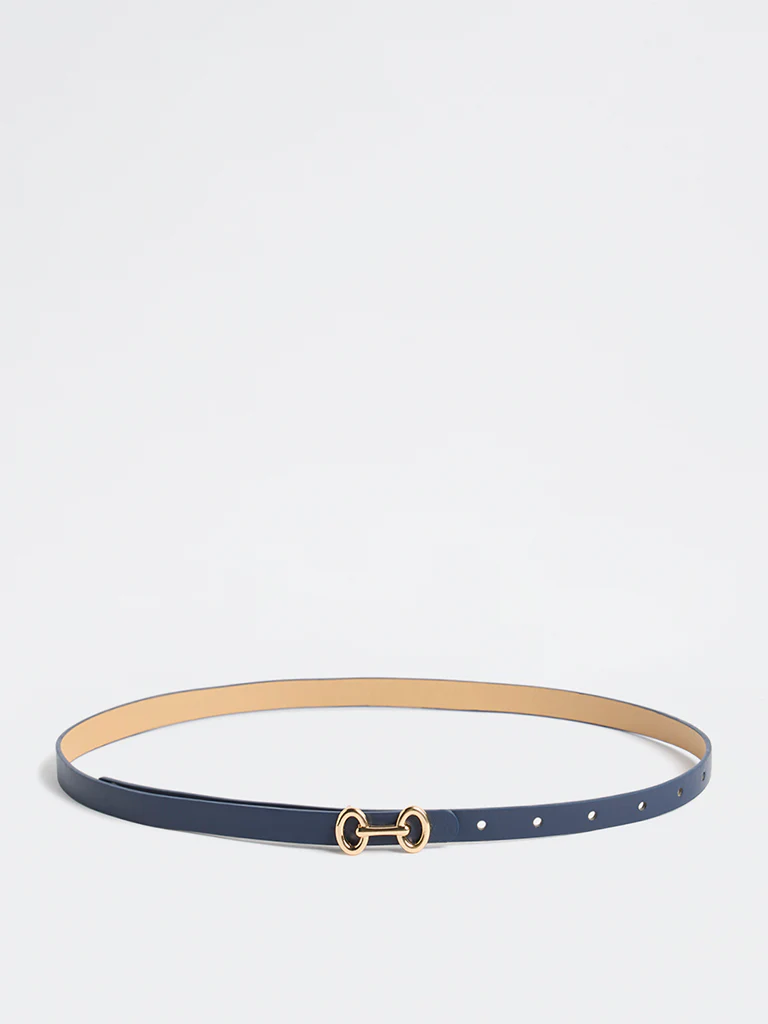 Westside Accessories Navy Saddle Buckle Belt - Image 2