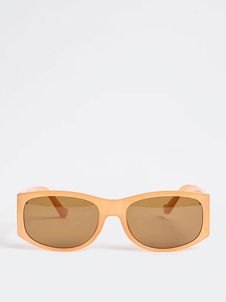 Westside Accessories Orange Rectangular Sunglasses