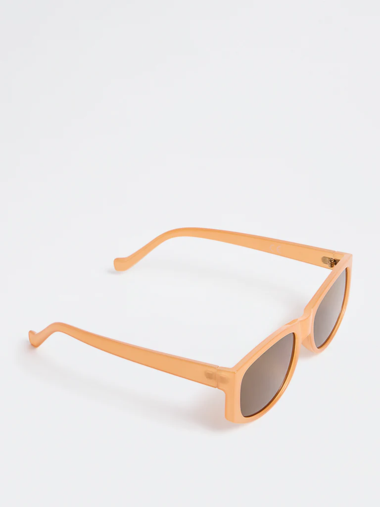 Westside Accessories Orange Rectangular Sunglasses - Image 2