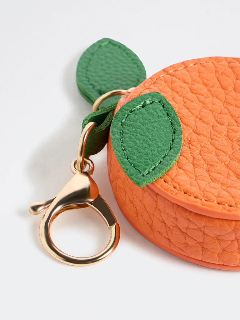 Westside Accessories Orange Textured Bag Charm - Image 3