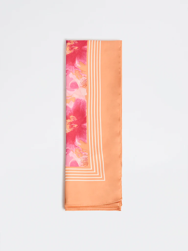 Westside Accessories Pink Floral Printed Scarf