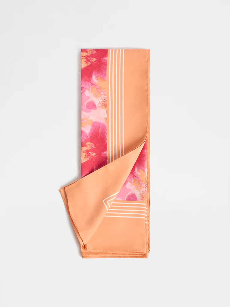 Westside Accessories Pink Floral Printed Scarf - Image 2